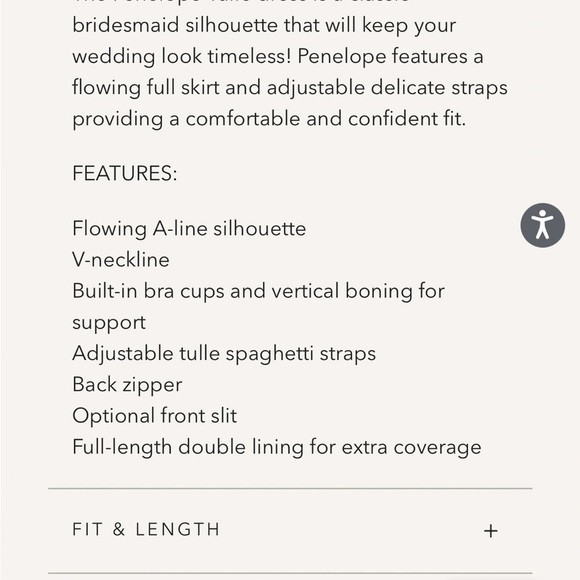 Revelry Penelope Chiffon Bridesmaid‎ Dress - Champagne- Size 4 Petite - Picture 5 of 7